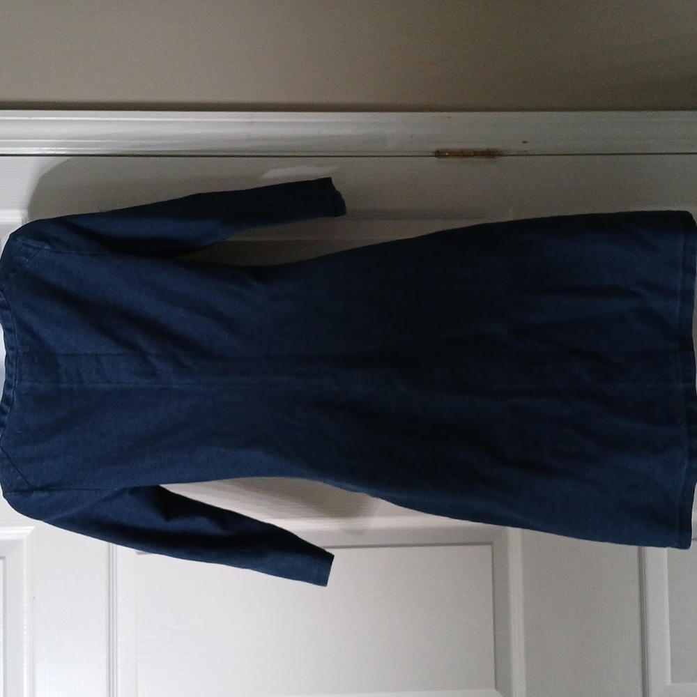 Boden Denim Dress Blue 3/4 Sleeve Round Neck Pockets Sz 6 NWOT - Picture 5 of 9